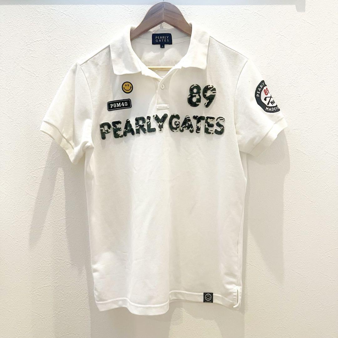 PEARLY GATES ポロシャツ レディース ゴルフウェア ワッペン刺繍