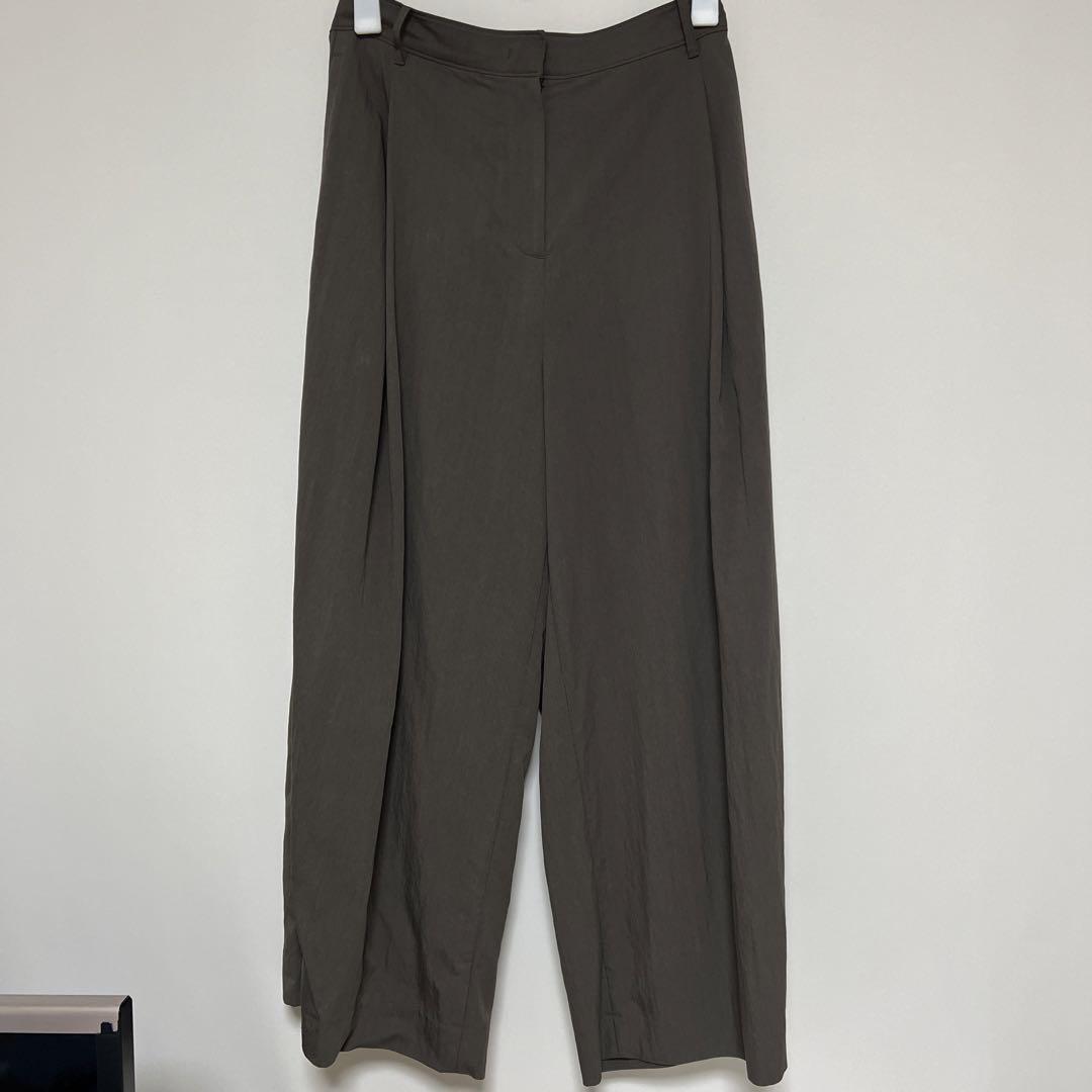 YONFA フラッピングワイドパンツ (olive brown)