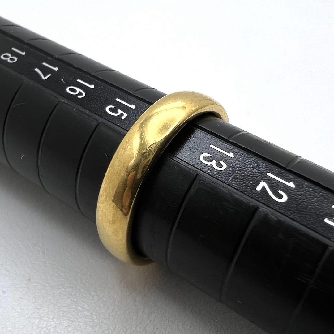 K24 純金　リング　甲丸　幅4.2㎜　厚さ2㎜ 14号　7.57 g