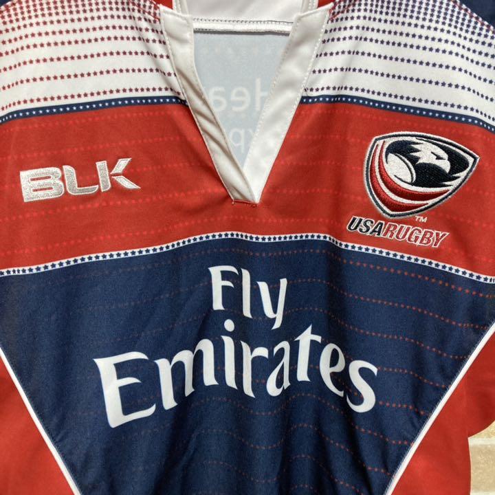 人気が高い USA RUGBY ストレッチタイトアメリカ スポンサーロゴ BLK ウェア