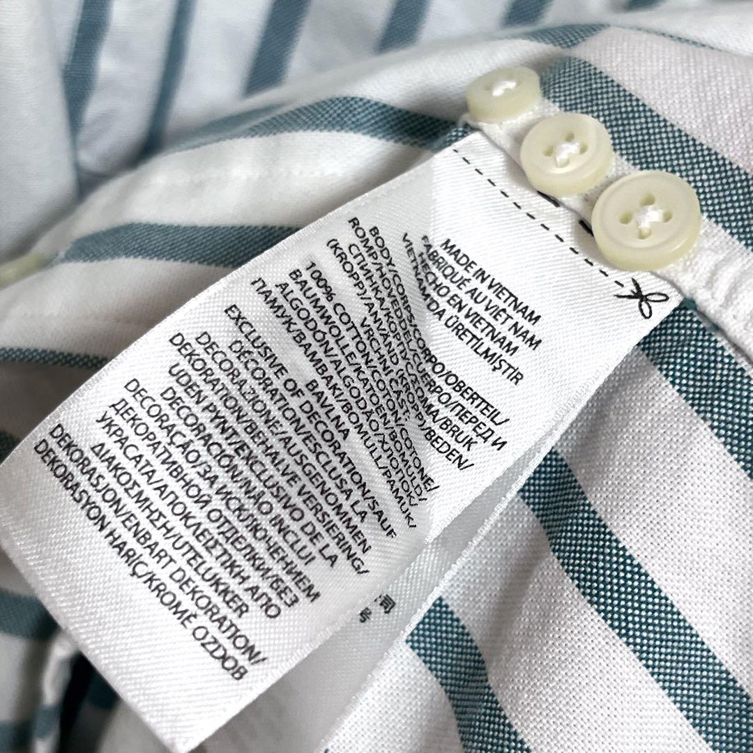 正規品 ラルフローレン BDシャツ 長袖 グリーンストライプ マルチポニー刺繍
