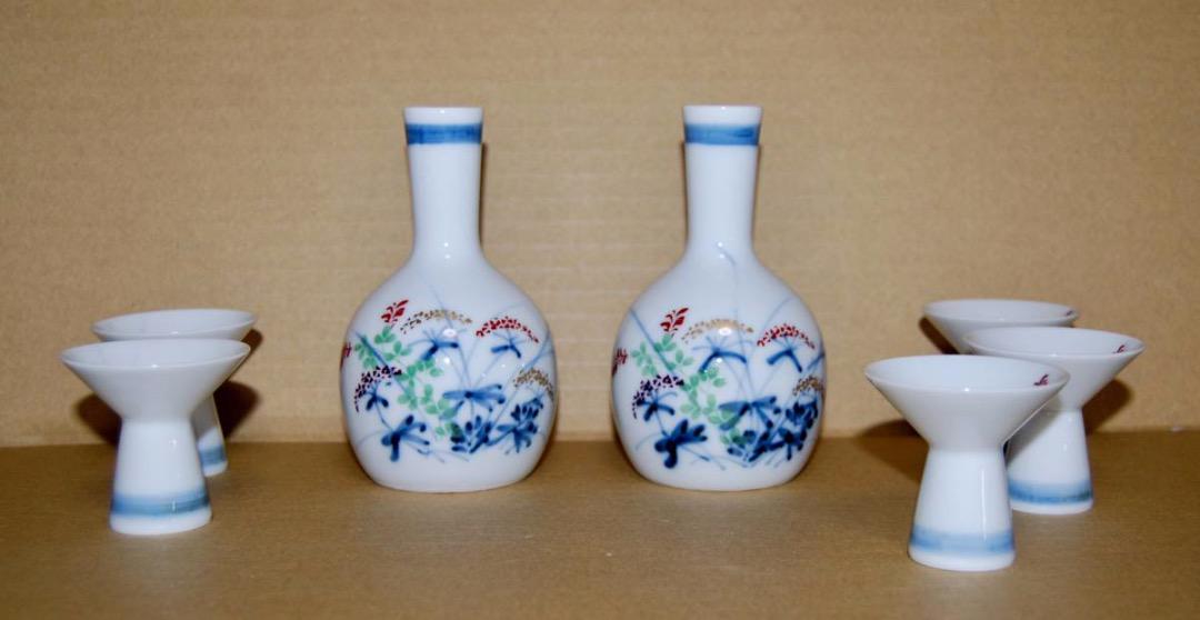 昭和レトロ  酒器 鉄砂菊彫  未使用家庭保管品