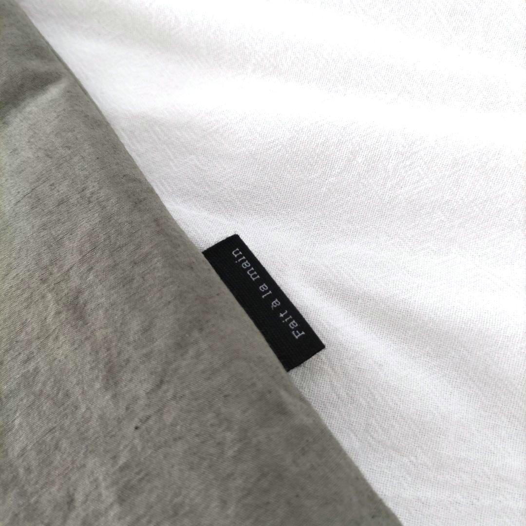 ハンドメイドのミニバッグ/綿麻生地/オリーブグリーン/生地の森/北欧 ハンドメイドのミニバッグ/綿麻生地/オリーブグリーン/生地の森/北欧