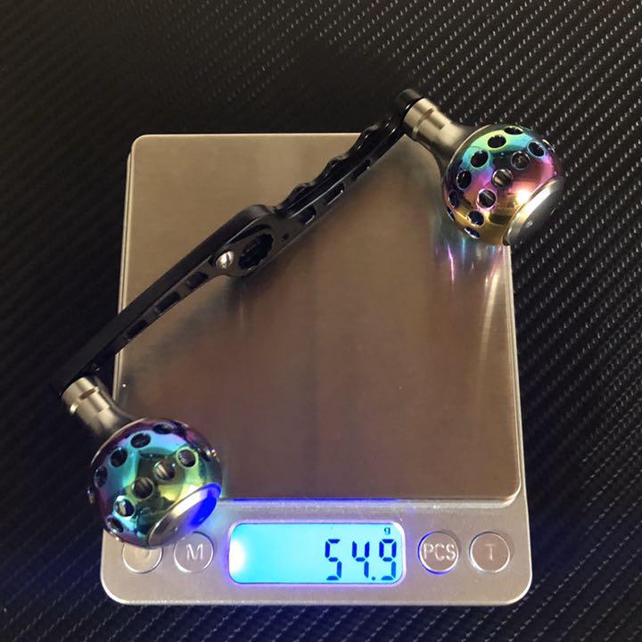 アルミストレートハンドル&パワーハンドルノブ フルセット オーロラ