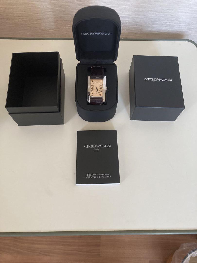 時計 Emporio Armani OROLOGI Brown LeatherBelt
