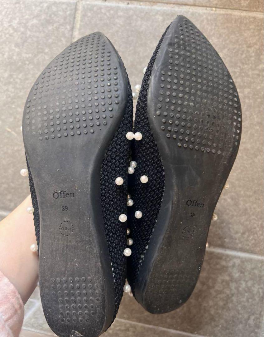 Öffenオッフェンscallop pearls patternBLACK 39