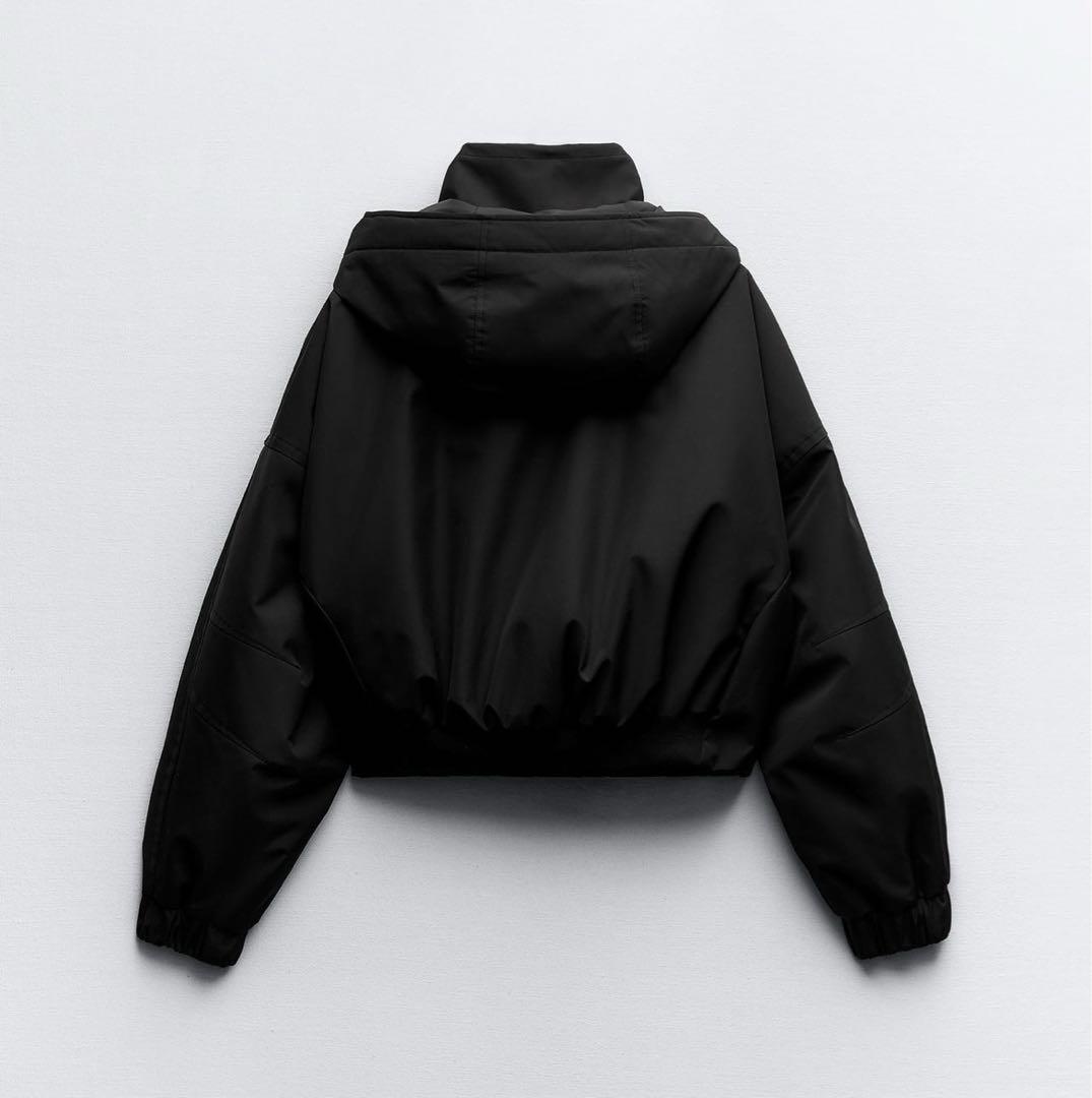 ZARA ザラ タグ付き フーデッド クロップドジャケット - メルカリ ZARA ザラ タグ付き フーデッド クロップドジャケット - メルカリ