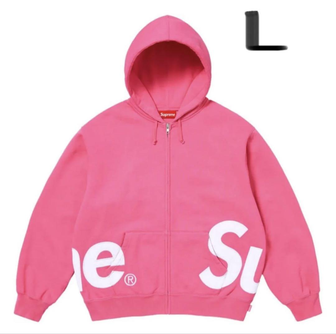 【Supreme】Big Logo Zip Up Hooded Magenta