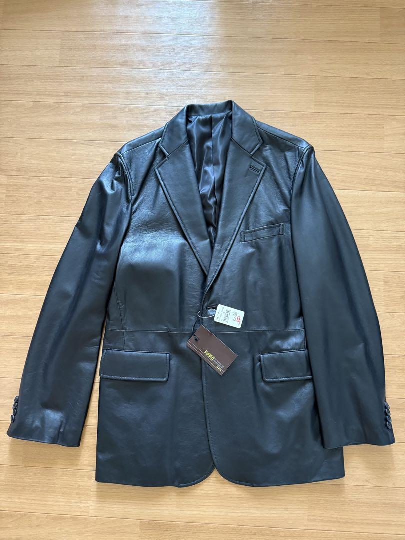 GRANDLY ブラックレザー ジャケット 3L