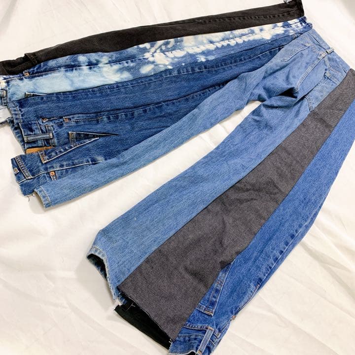 超ワイド!】LEVI'S 再構築 フレア デニム ドッキング リメイク | www