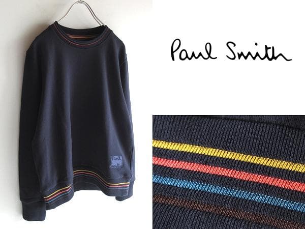 91%OFF!】 ポールスミス メンズ トレーナー グレー マルチストライプ M