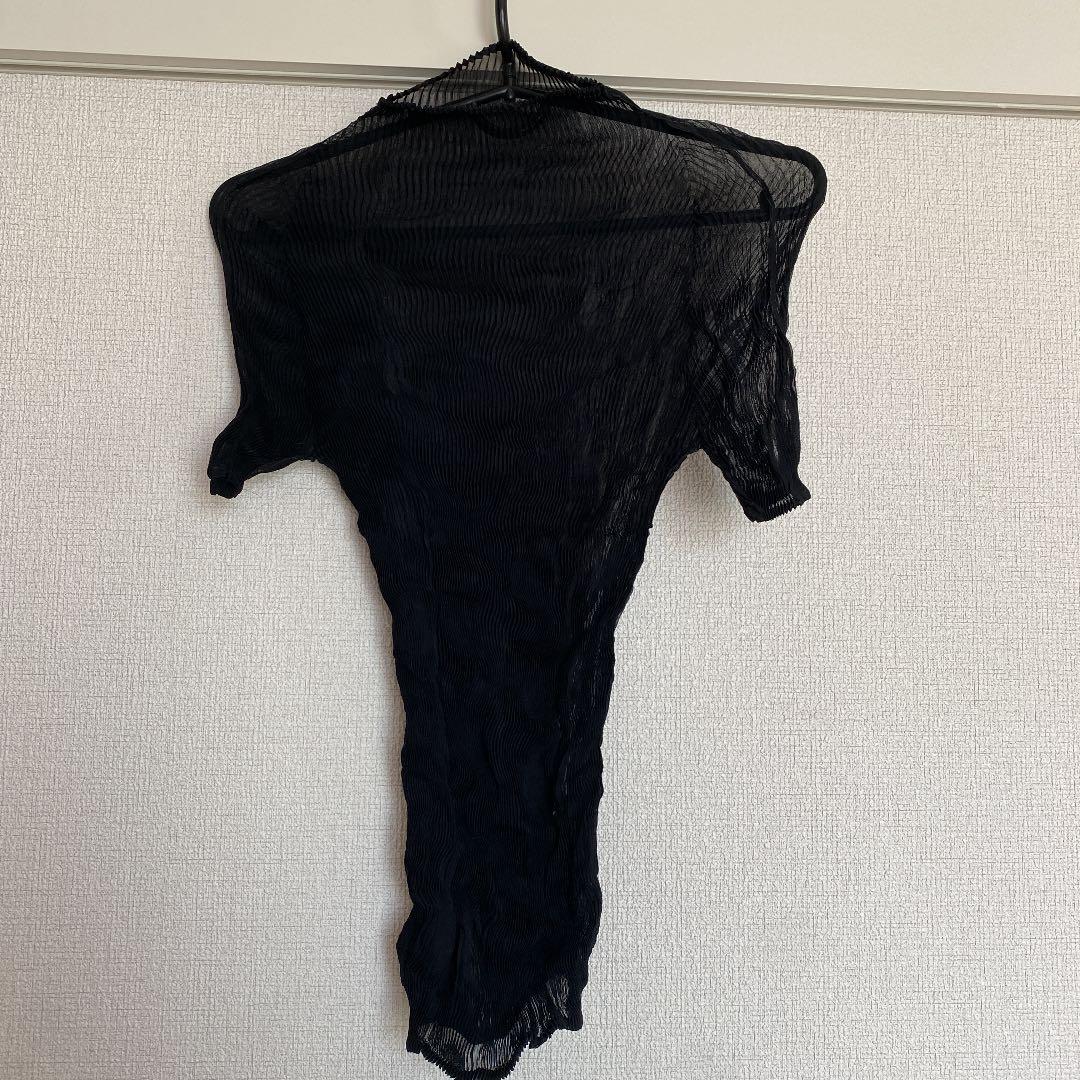 高品質 ISSEY MIYAKE タートルネック Tシャツ ハイネック シースルー T