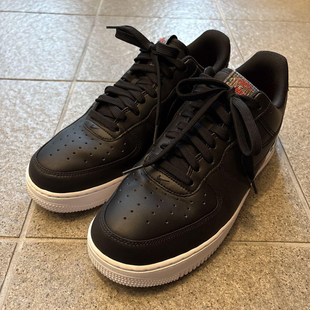 （お値下げ）Nike Air Force 1 ブラックレザー スニーカー Nike Air Force 1 ブラック レザー - メルカリ