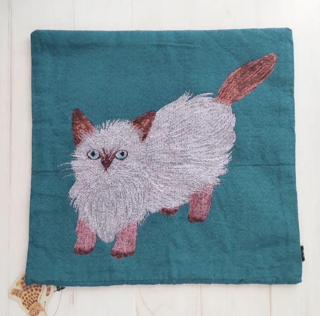 新品　松尾ミユキ　クッションカバー　chad　45×45cm　猫　ねこ　ネコ