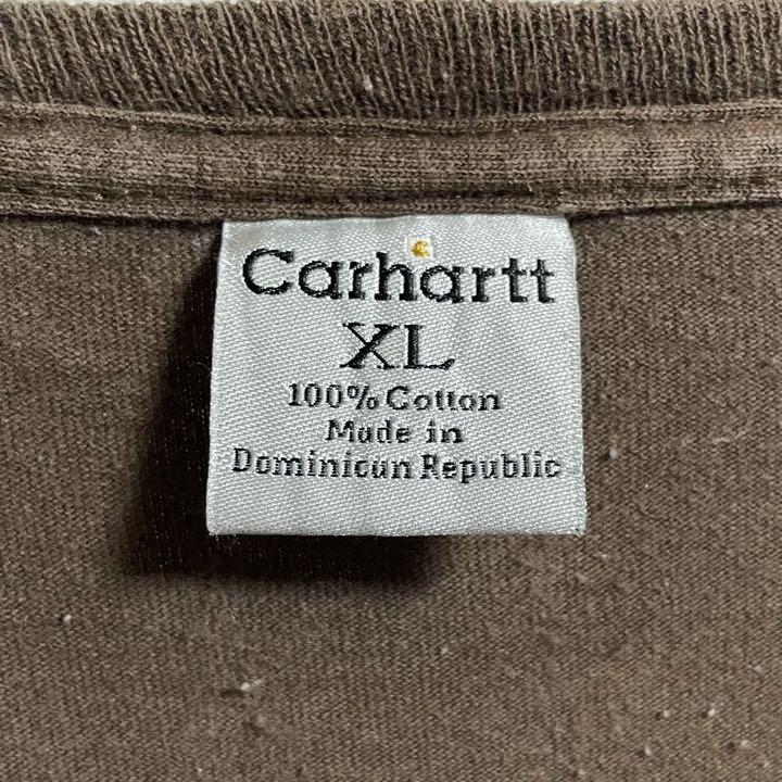 Carhartt カーハート ロンT ワンポイント 茶色 ブラウン アースカラー Carhartt カーハート ロンT ワンポイント 茶色 ブラウン アースカラー