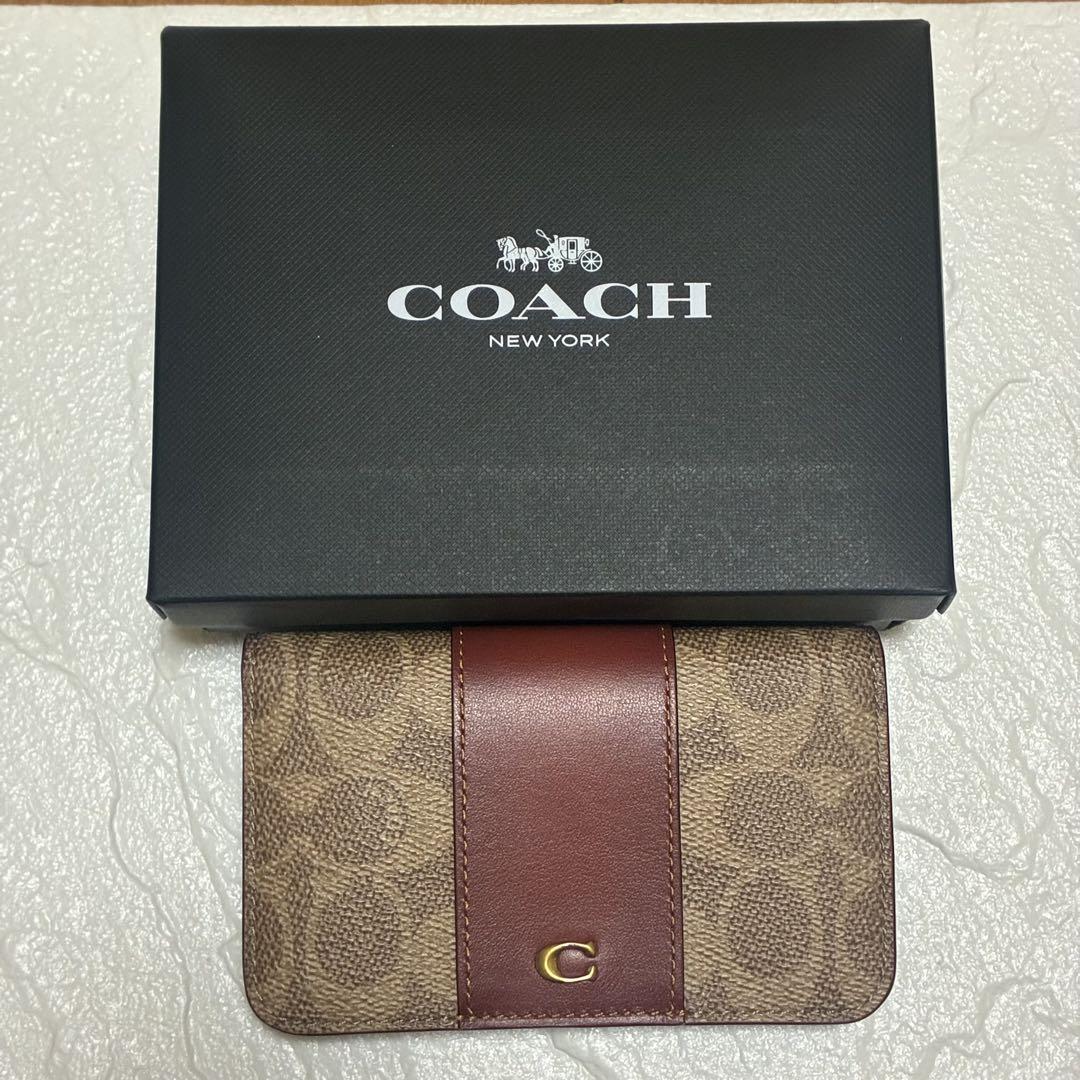 COACH スリム カード ケース シグネチャー キャンバス N/A