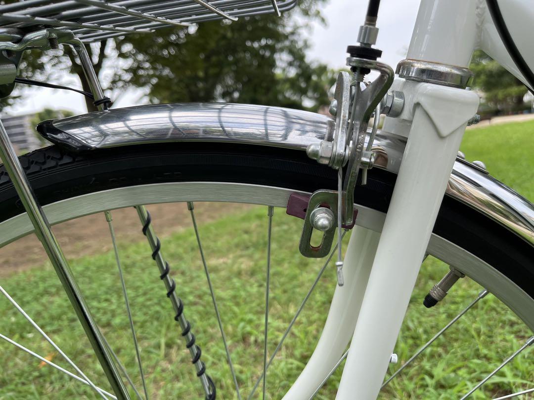 【超美品！】自転車　3段変速機付き　27インチ　ホワイト