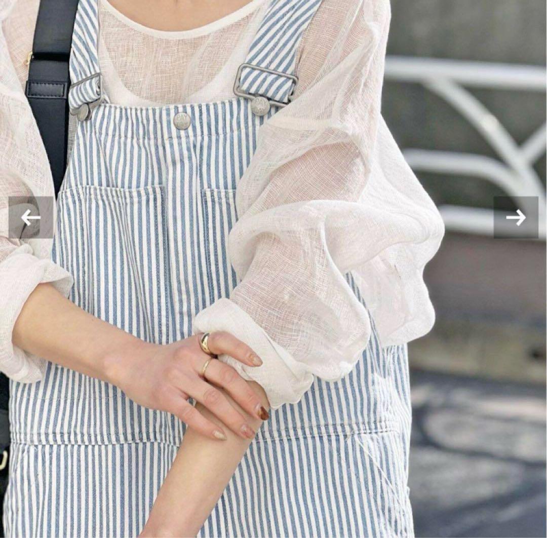 Spick & Span メッシュリネンルーズブラウス
