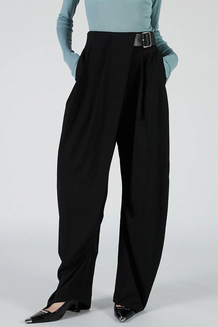 PRANKPROJECT Asymmetrical Belt Pants 36