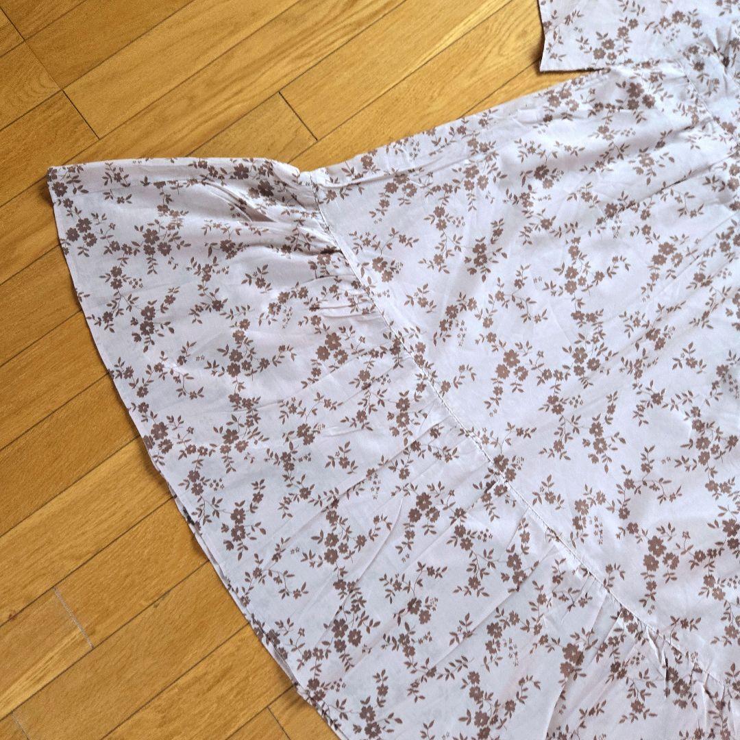 未使用✨ハグオーワー 雅姫 コットンローンワンピース フラワー ギャザー 花柄