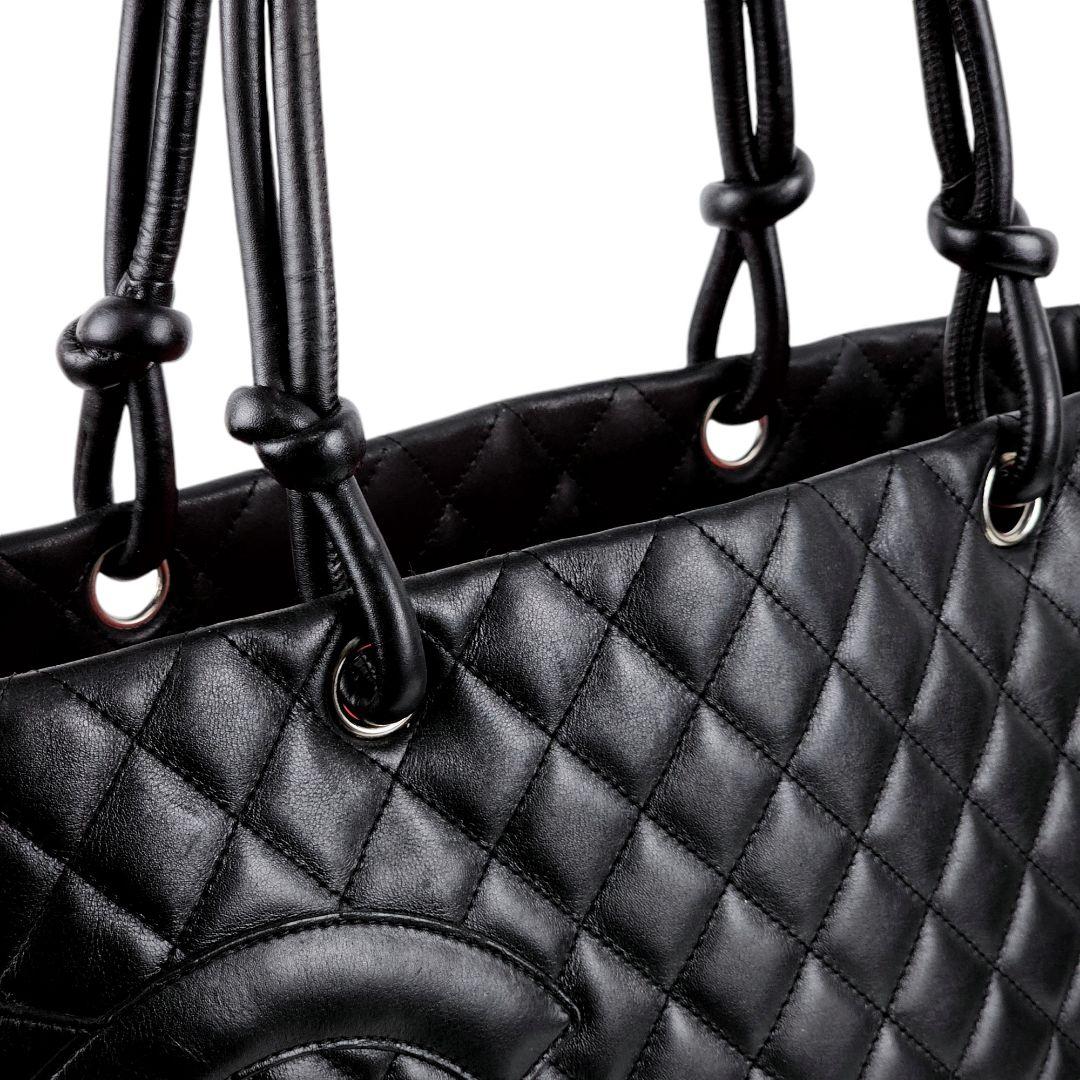 美品 シャネル CHANEL カンボンライン ラージ トートバッグ