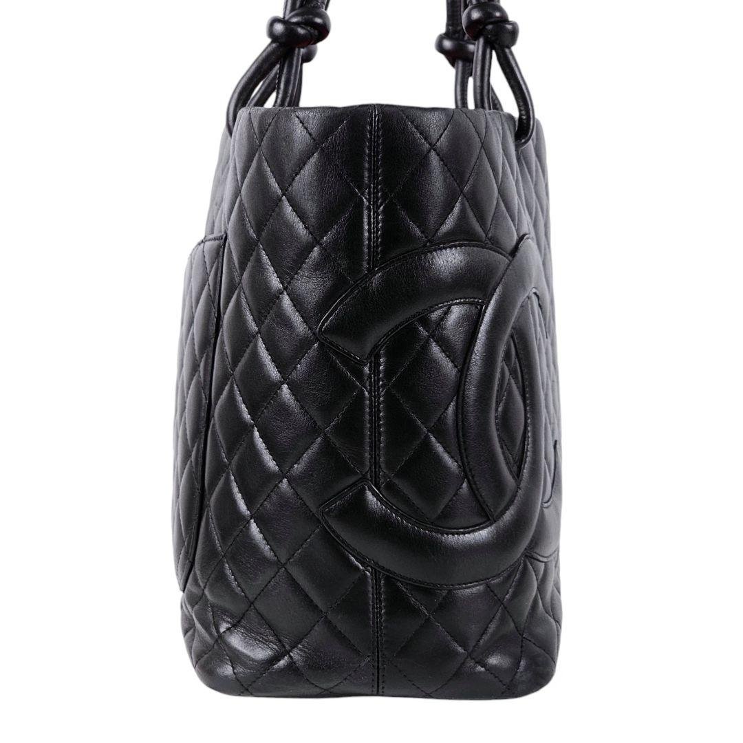 美品 シャネル CHANEL カンボンライン ラージ トートバッグ