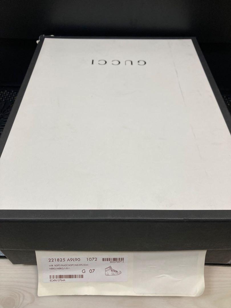 GUCCI GG 型押しレザー ハイカットスニーカー