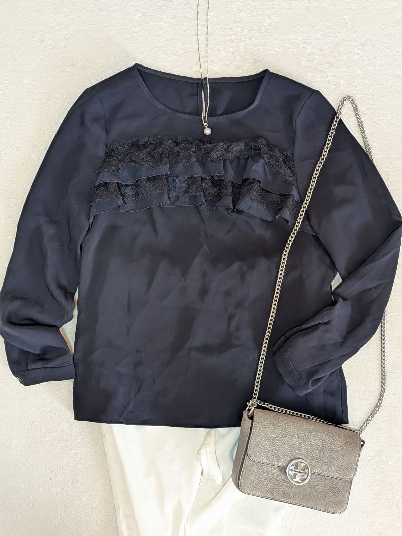 アナイANAYI フリルブラウス レース オケージョンM ANAYI