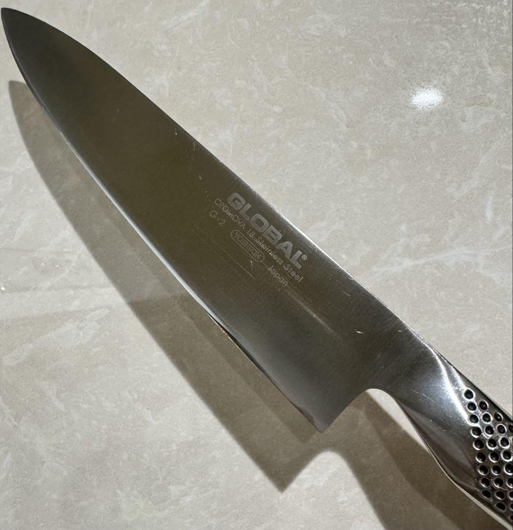 【美品】GLOBAL グローバル 包丁 G-2 牛刀 20cm 鏡面仕上　日本製