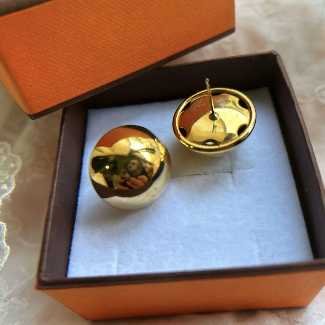 ♡アンティーク♡ポストK18YGボタンモチーフピアス♡春夏アクセ♡バブル商品♡