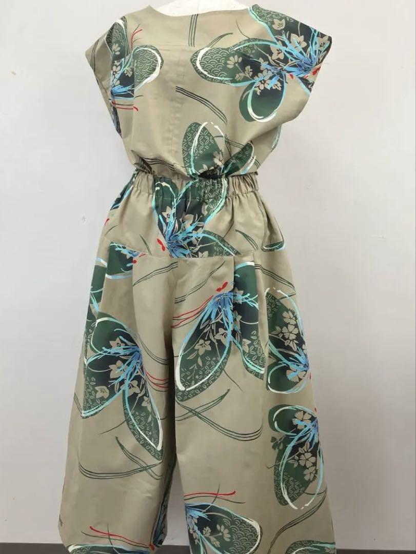 浴衣リメイク♡セットアップ トップス&タックワイドパンツ（花蝶