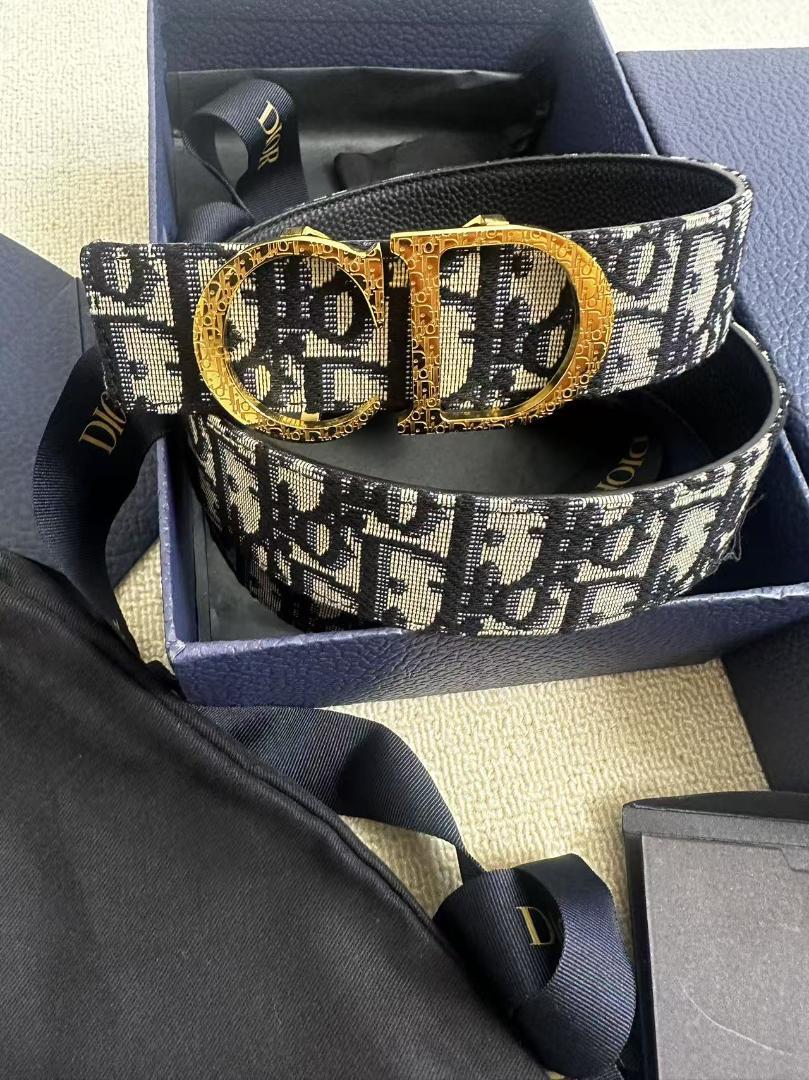 【メーカー直売】 Dior キャンバスベルト ゴールドバックル - メルカリ 小物