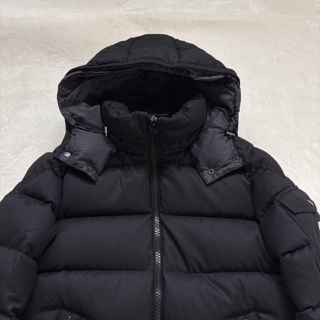 極美 MONCLER MONTGENEVRE ウール ダウンジャケット 黒 2 - メルカリ
