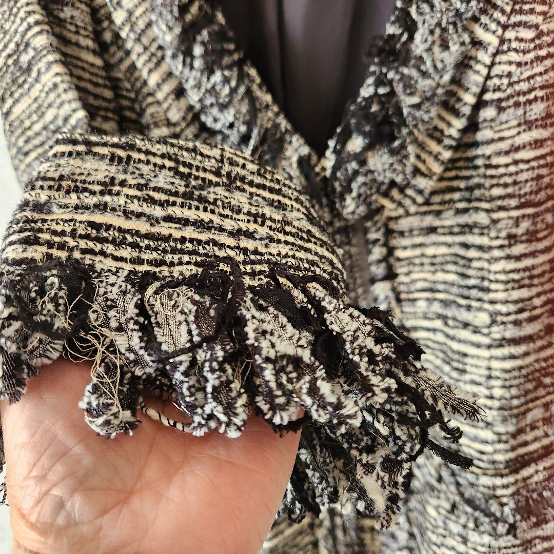 【限定セール！】 美品♥️TO BE CHIC フリンジツィードジャケット ジャケット・アウター