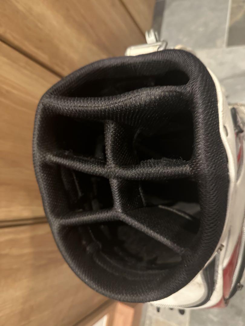 オークリー スカル キャディバッグ 9.5型 OAKLEY 白×赤