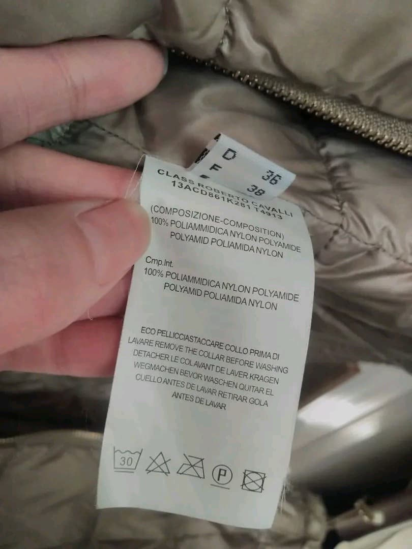 Class Roberto Cavalli ファー付　ダウンコート　ベージュ