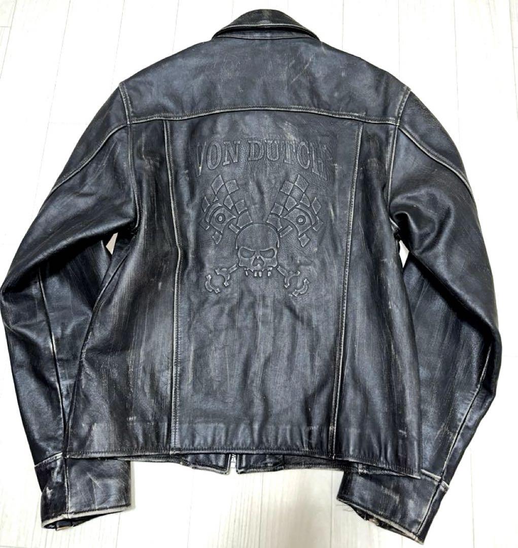 【SALE】y2k Von Dutch effect real leather SALE】y2k Von Dutch effect real leather