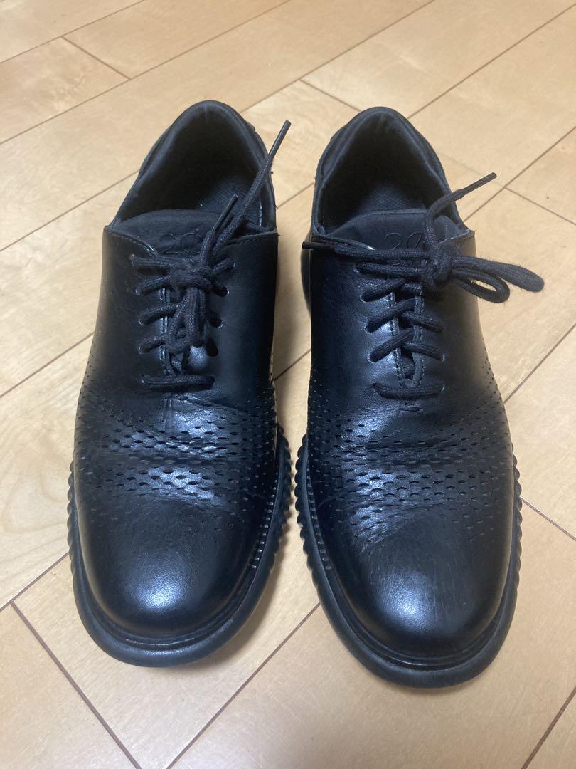 COLE HAAN　コール ハーン　ZERO GRAND　レザー　黒　パンチング
