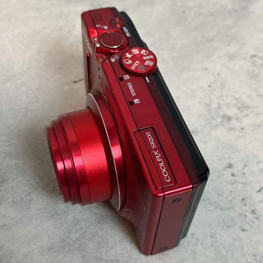 Nikon COOLPIX S8200 Digital Camera (Red) 26289 B&H Photo Video