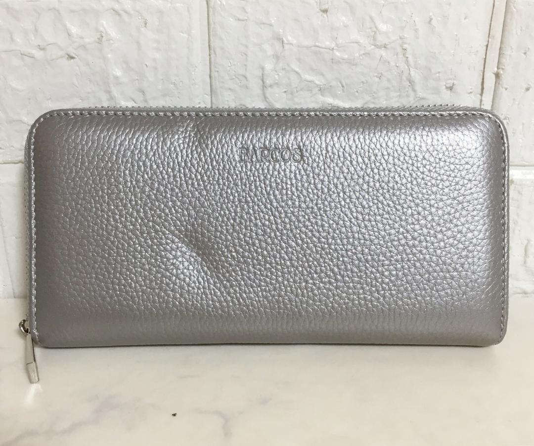 no35339 美品 バルコス 本革 レザー ラウンド 長財布 ウォレット