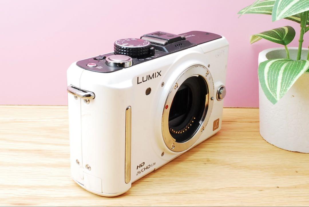 撮影可能⭐️LUMIX GF1 ホワイト ミラーレス一眼 スマホ転送 初心者