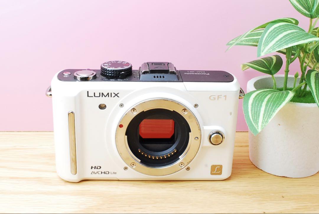 撮影可能⭐️LUMIX GF1 ホワイト ミラーレス一眼 スマホ転送 初心者
