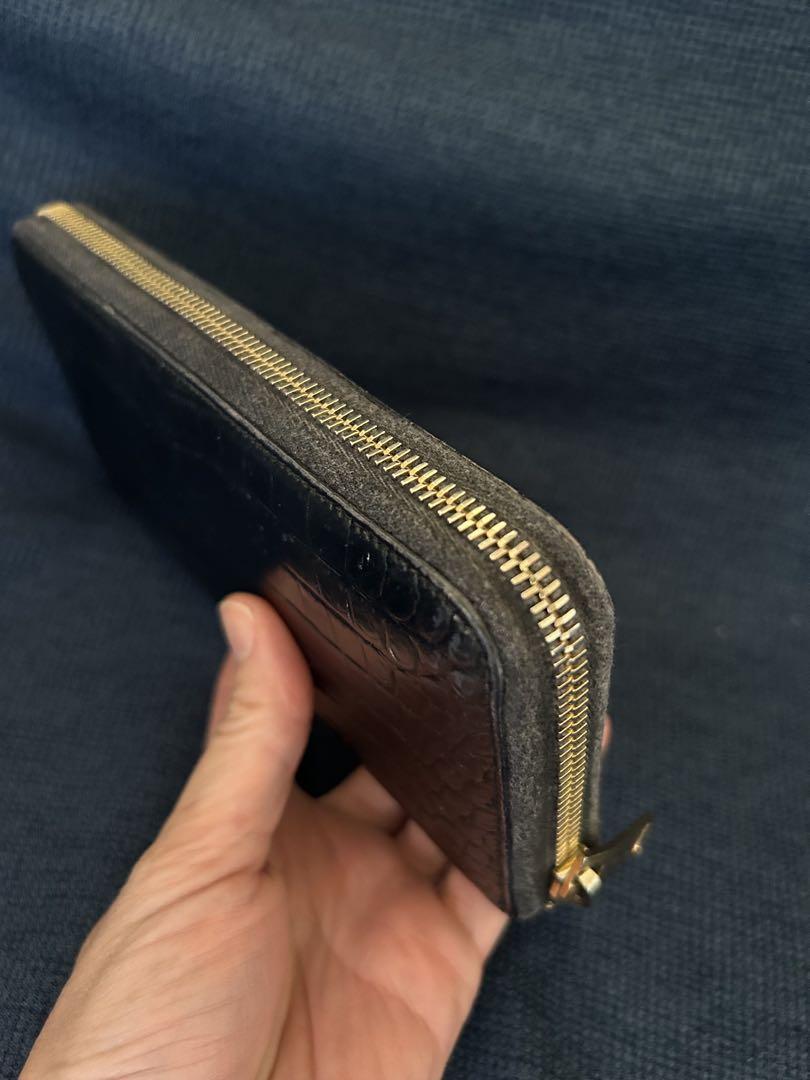YSL 黒 クロコダイル　長財布