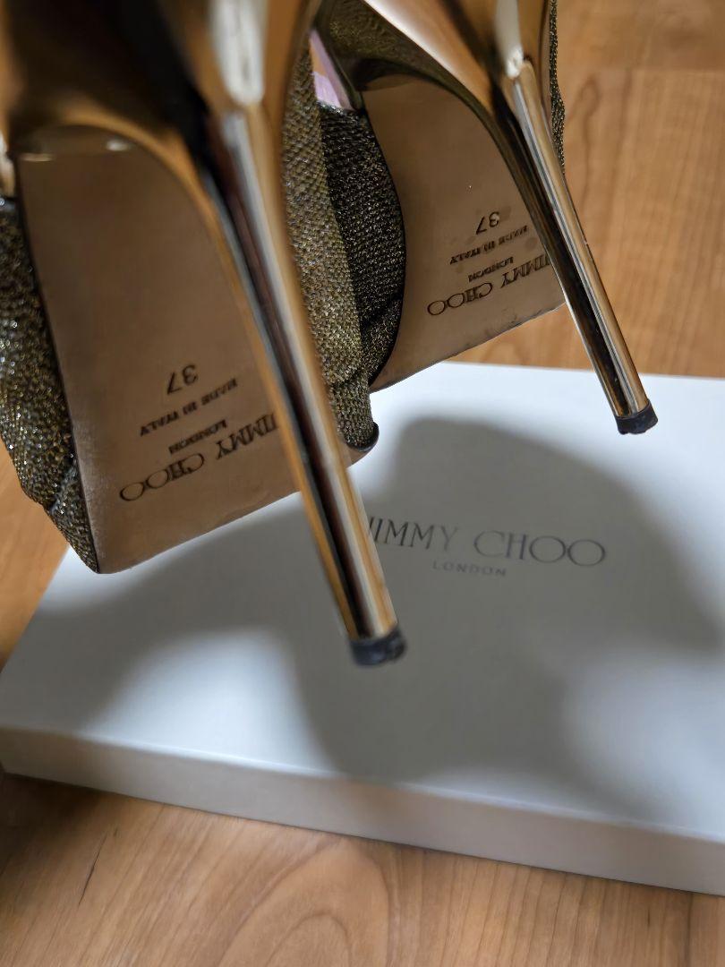 JIMMY CHOO パンプス シルバー #37 箱 JIMMY CHOO オープントゥパンプス シルバー 37 - メルカリ
