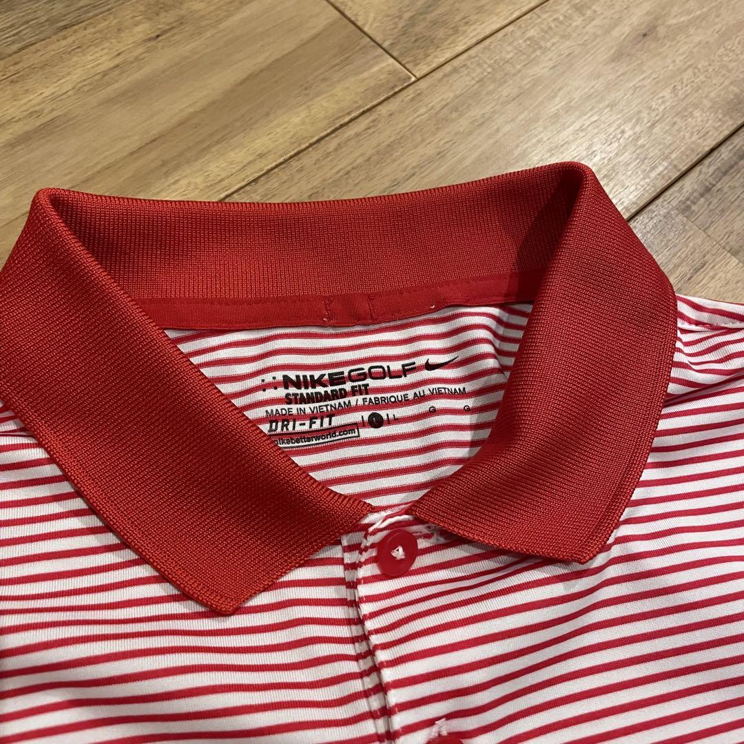 NIKE - 古着 NIKE GOLF ナイキゴルフ ボーダー柄 半袖