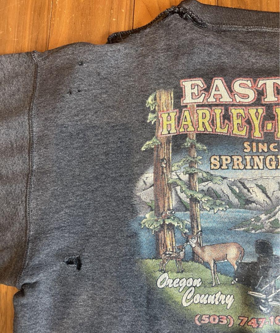 大人気 ハーレー フェード ボロ 薄手スウェット springfieldビンテージ トップス