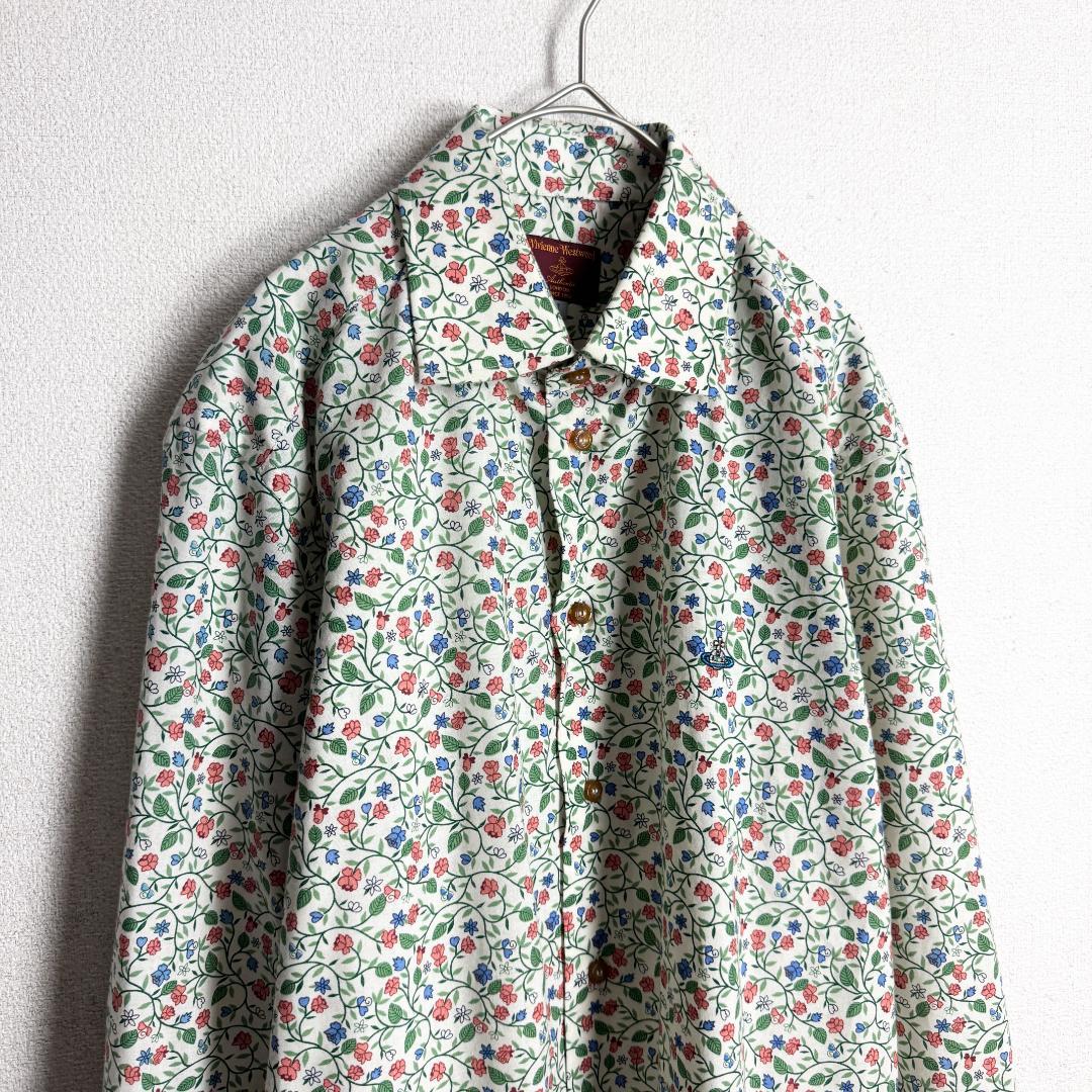 【美品高級モデル☆インポート】ヴィヴィアンウエストウッド オーブ刺繍 長袖シャツ