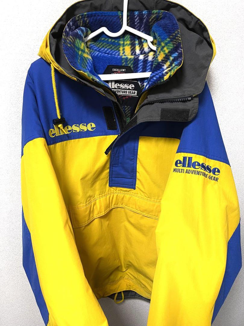 ellesse アノラックジャケット イエロー/ブルー