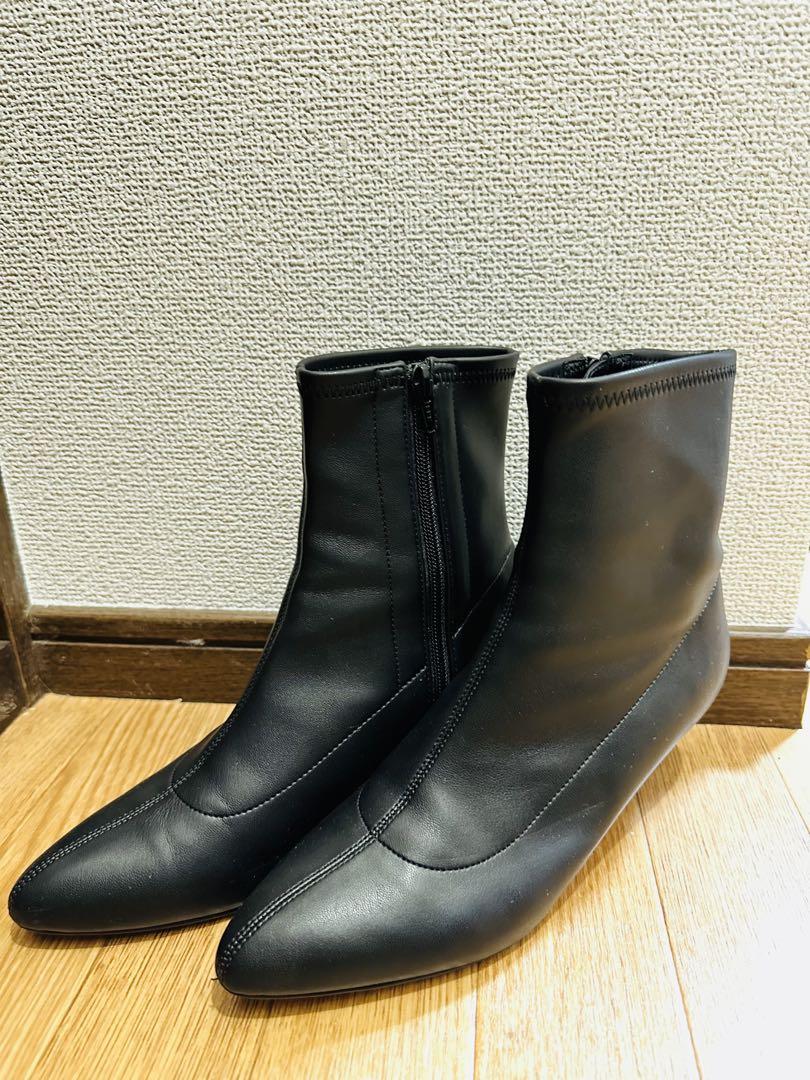 TORY BURCH トリーバーチ 黒エナメルバレーシューズ 7.5M 靴
