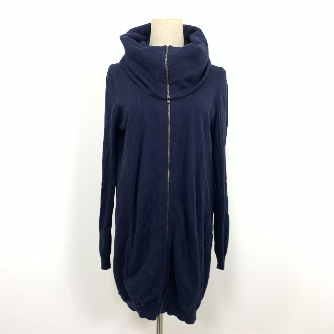 LA5260 セオリー カシミヤ 長袖フルジップ カーディガン ネイビー S LA5260 セオリー カシミヤ 長袖フルジップ カーディガン